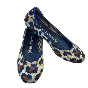 ROTHY’S Women’s The Square Big Cat Textile Flat Comfort Shoes Size 6